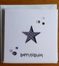 Navy Blue and White Polka Dot Star Aperture Birthday Card - Image 8