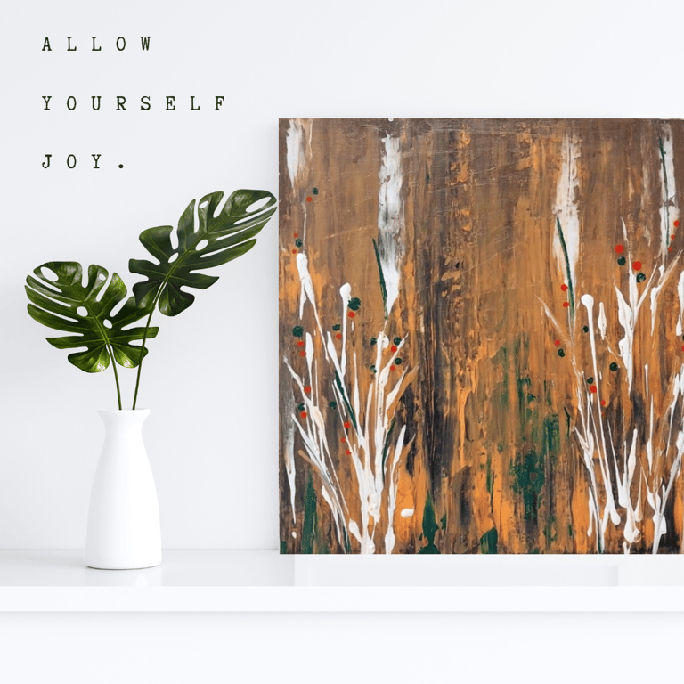 Golden Autumn Acrylic Painting 