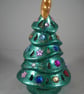 Green Ceramic Xmas Christmas Tree Tea Light Candle Holder Ornament Decoration. - Image 2