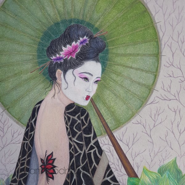 Geisha Art Geisha Drawing Geisha Girl Drawing