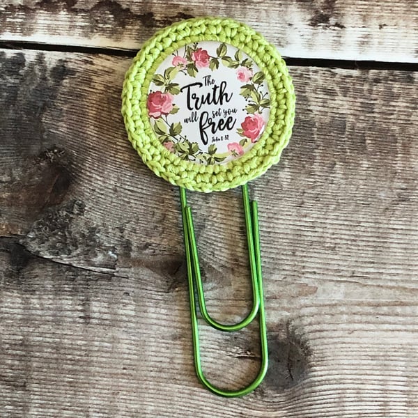 Bible Scripture Jumbo 4” Paperclip bookmark 