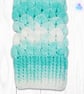 Crochet gloves. Turquoise and white dragon scale gloves. Fingerless gloves. - Image 7