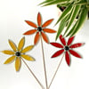 Stained  Glass Daisy Stake - Plant Pot Decoration 