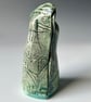 Ceramic Sculptural Vessel Textured with Old Printing Plates - Image 4
