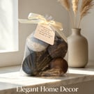 Handpicked Scottish Sea Stone Gift Bag - Natural Coastal Home Décor