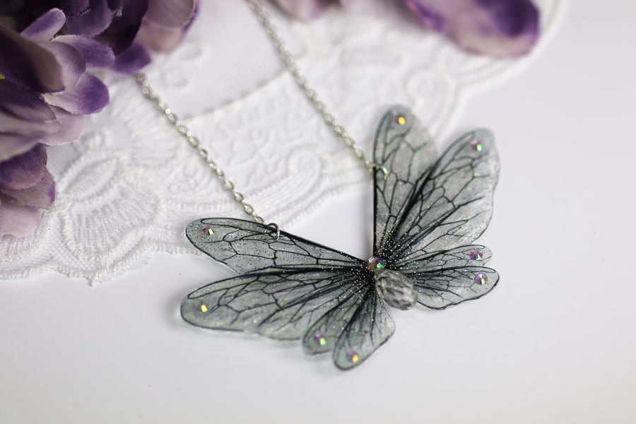 Fairy Wing Necklace - Butterfly Cicada - Bee Sparkle - Fairycore - Gift - Boho