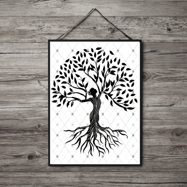 Tree Of Life A4 Print, Tree Of Life Custom Print, Personalised Wall Art, Custom 