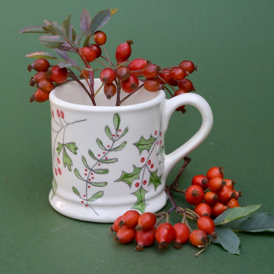 Winter Berries Country Mug