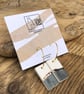 Ceramic hoop earrings - grey gold - Image 1