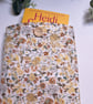 Handmade Padded Book Bag: Yellow Floral Book Cover, Book Protector - Image 2