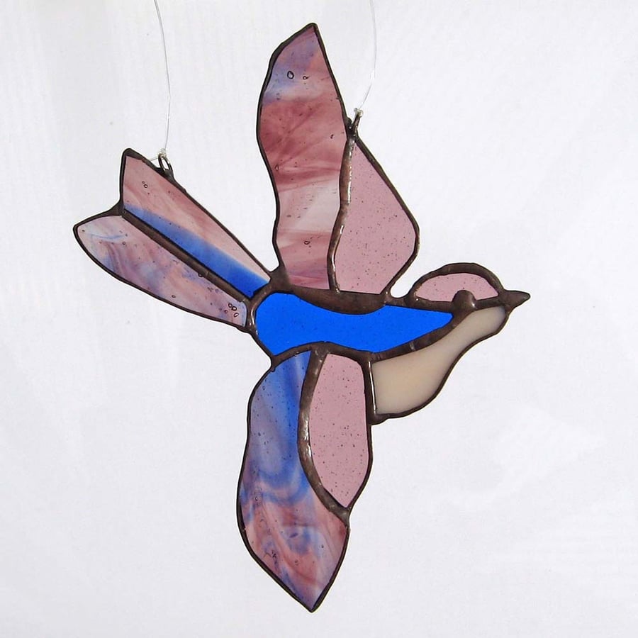 Little Bird Light Catcher - Blue & Rose-Purple