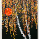 Autumn Birch screen print - perfectly imperfect