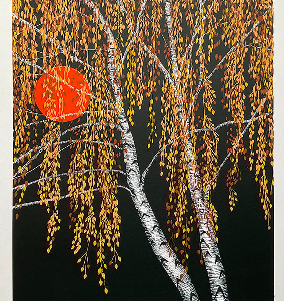 Autumn Birch screen print - perfectly imperfect