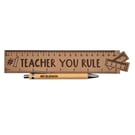 Personalised Teacher You Rule Teacher Gift Set – Ruler & Pen