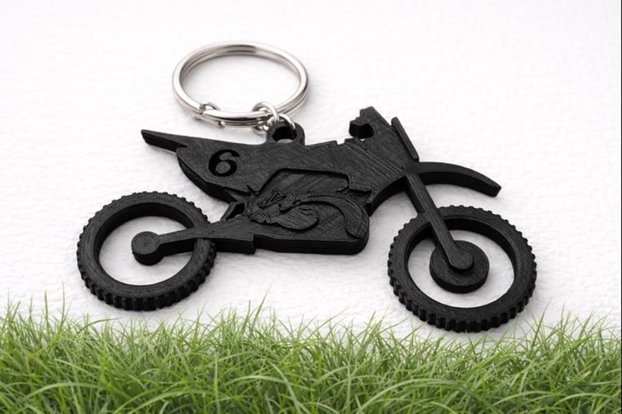 Dirt Bike Keychain – Custom 3D Printed & Handmade