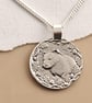 Badger Engraved Sterling Silver Coin Necklace - Image 7
