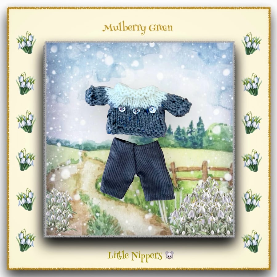 Reserved for Beverly - Little Nippers Grey Corduroy Trousers and Matching Jumper