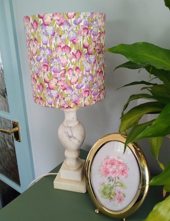 Liberty Iris Muriel Classic Cylindrical Drum Lampshade.