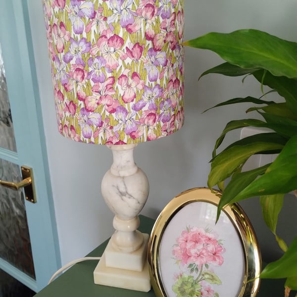 Liberty Iris Muriel Classic Cylindrical Drum Lampshade.