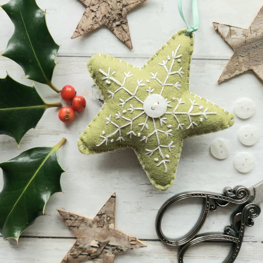 Scandi Star Christmas Tree Ornament