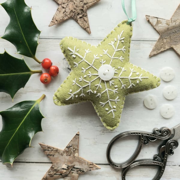 Scandi Star Christmas Tree Ornament
