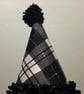 Handmade Tartan Pink & Black Clown Hat  - Image 2