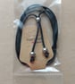 Black Waxed Cord Necklace - Adjustable Minimalist Necklace - 304 Stainless Steel - Image 5