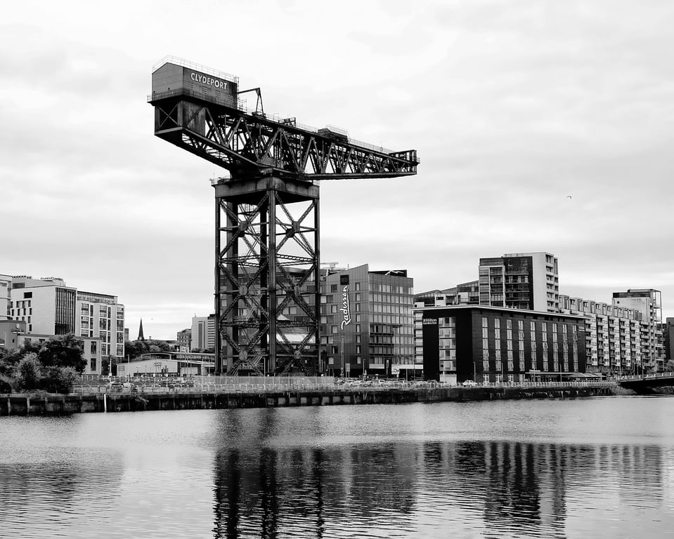 Finnieston Crane, Glasgow Clydeside (monochrome)