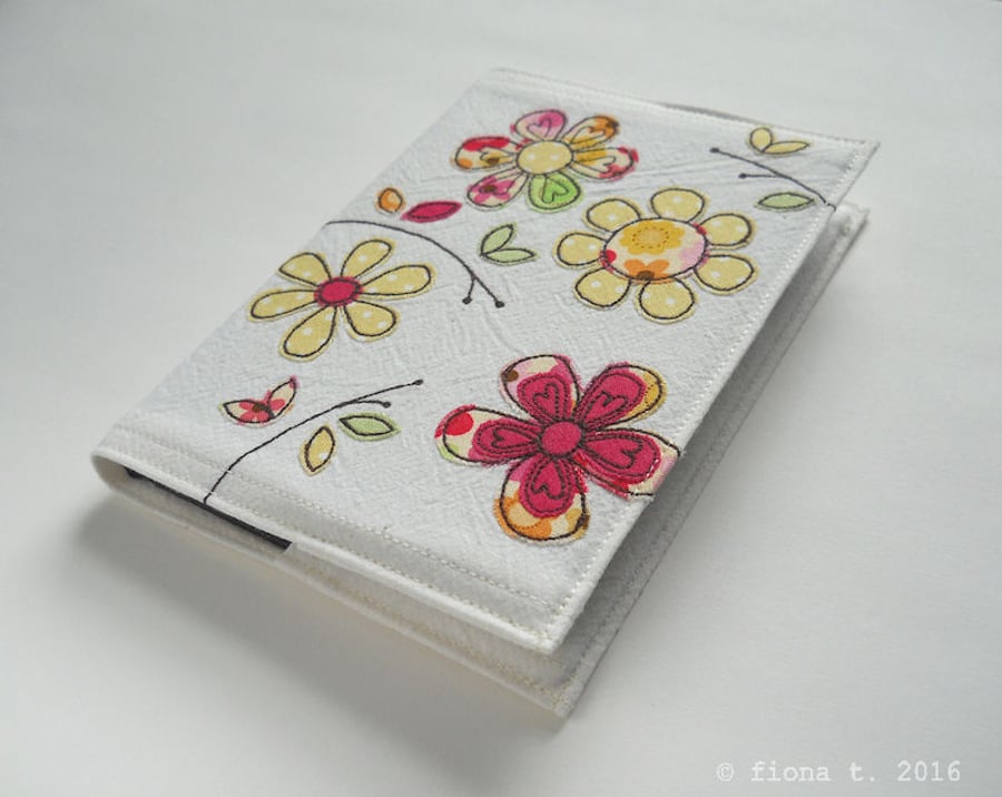 embroidered flowers sketchbook