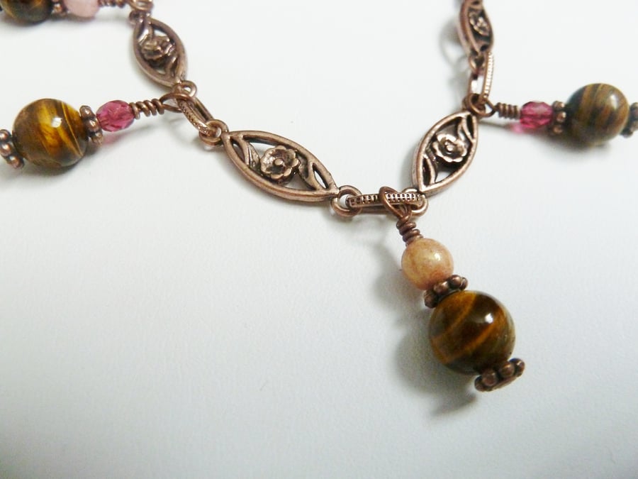 sale copper leaf bracelet
