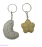 Crochet moon and star keyring keychain bag charm