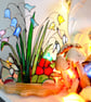 Bluebells and Snowdrops - Stained Glass Tealight Holder Suncatcher - Image 7