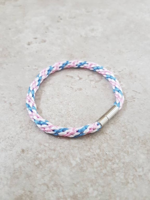 Transgender Bracelet, Trans flag Ankle Bracelet