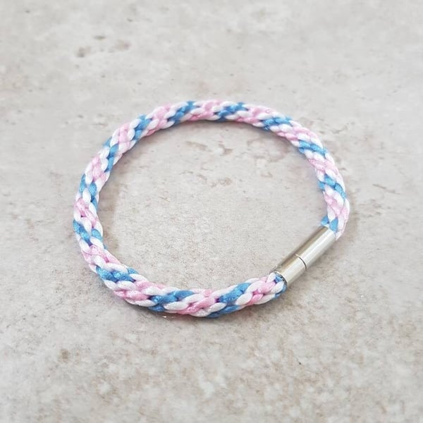 Transgender Bracelet, Trans flag Ankle Bracelet