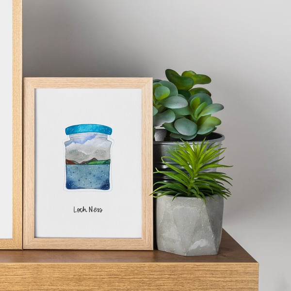 Loch Ness, Dores, Highland Landscapes, A5 art print