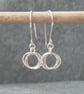 Sterling silver hoop earrings, silver circle earrings, birthday gift idea for he - Image 3