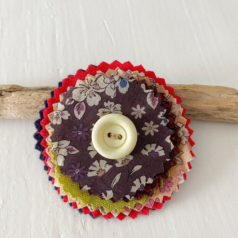 Fabric Brooch in an Array of Colours