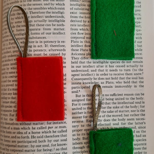 Christmas Decoration - Set of Three Felt Books 