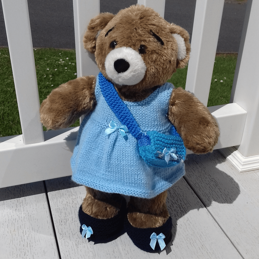 KNITTING PATTERN PDF Navy Shoes for Teddy