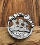 Hare Brooch Sterling Silver Tack Pin Brooch