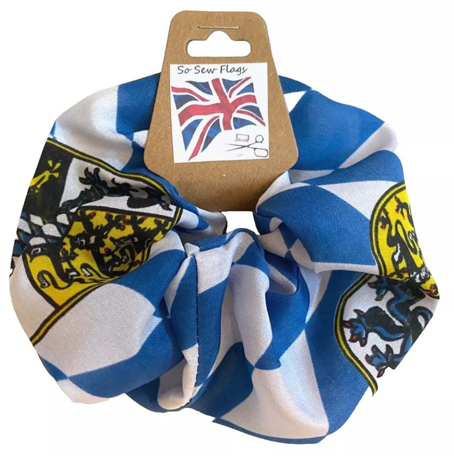 Bavaria Crest Bavarian Flag Hair Scrunchie Scrunchies Accessory Band Elastic