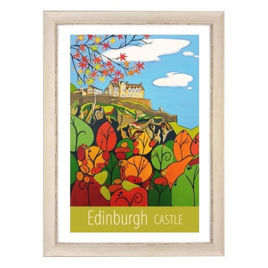 Edinburgh Castle - White frame