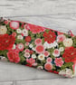 Pink & Green Floral Zip Top Storage Bag, Make Up Bag, Pencil Case - Image 5