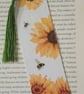 Handmade Sunflower Bookmark and Gift Tag - Image 1