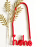 Santa Themed Red Cotton Rope necklace, Hoho word Cotton Rope Necklace, Christmas - Image 2