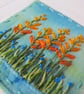 HAND EMBROIDERED GREETINGS CARD CROCOSMIA - Image 2
