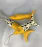 Puffins hanging fabric fish set, Handmade - Image 8