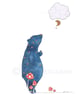 Blue Bear Has A Dream - A4 hand-finished giclee print 