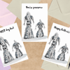 Bedlington Terrier greeting card, choice of designs, father's day, birthday