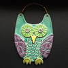 Blue Owl ceramic hanging decoration 